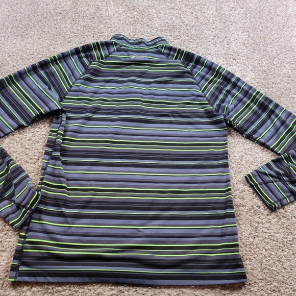 Asics Pullover Mens XL Striped Long Sleeve 1/4 Zip Athletic Running Soft - Picture 6 of 8